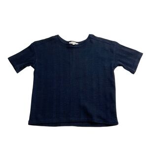 Caramel navy ribbed short sleeve